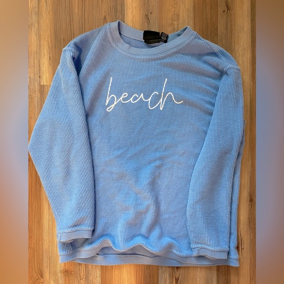 Pink Lily Tops - Blue Beach Cozy Sweatshirt XL
